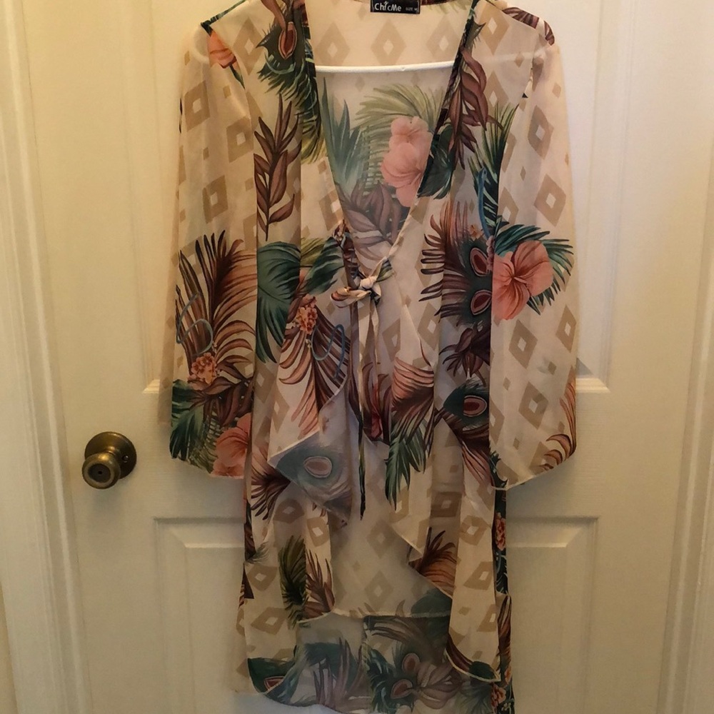 Tropical Themed Woman’s scarp top/jacket